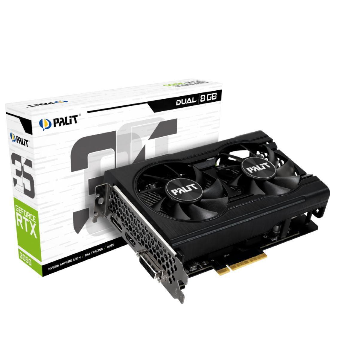 Tarjeta Palit Geforce RTX 3050 DUAL 8GB GDDR6