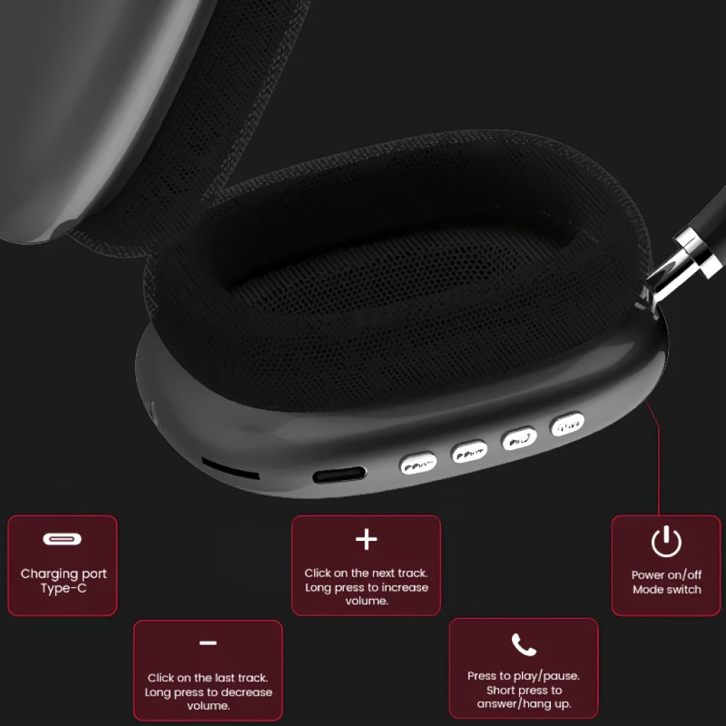 AURICULARES VINCHA PLEGABLES BLUETOOTH INALAMBRICOS Y MP3