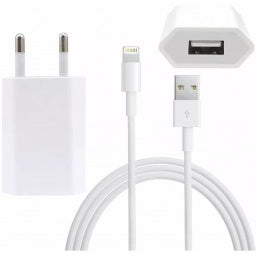 Cargador Generico USB 1A + Cable LIGHTNING IPhone
