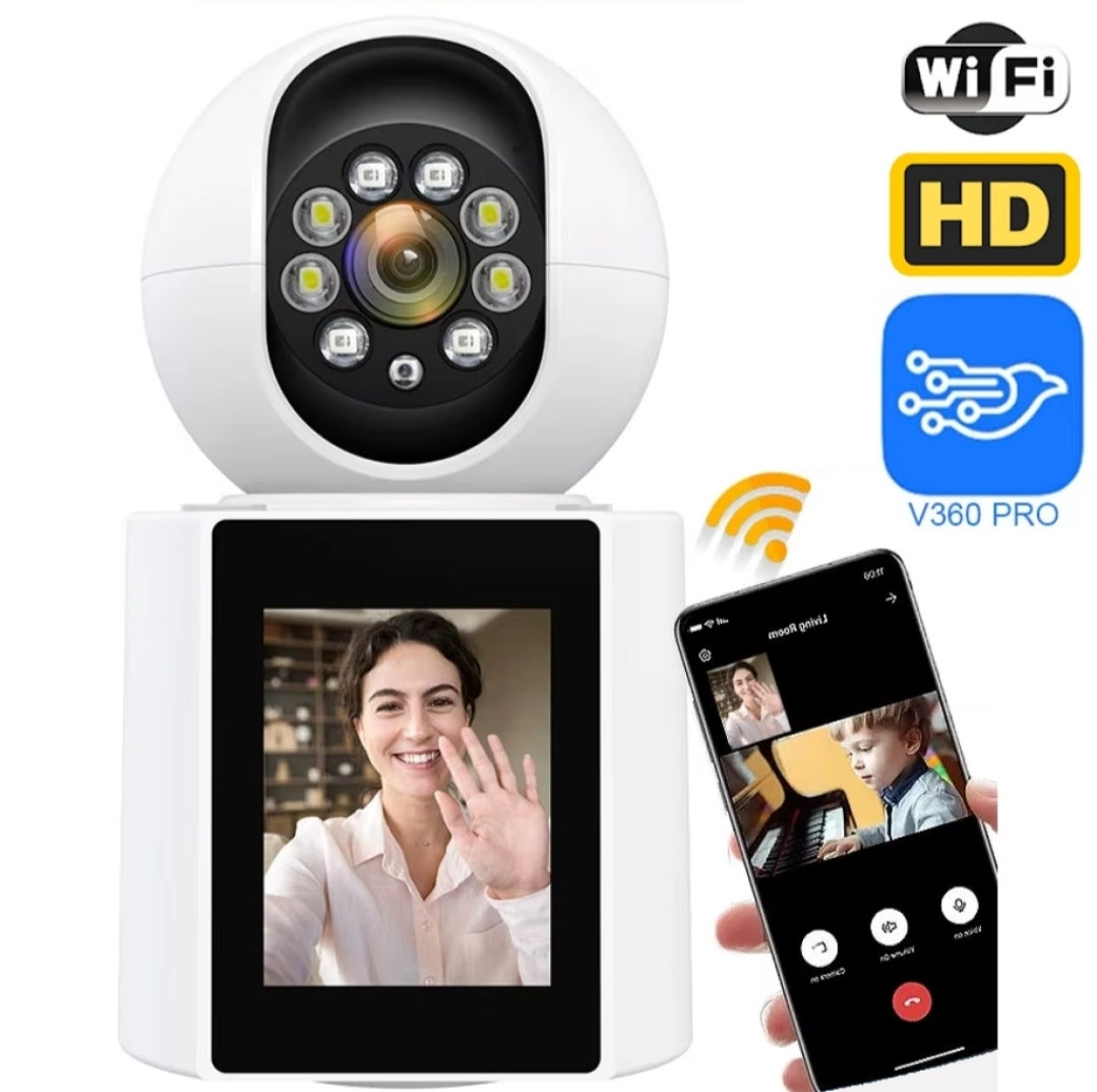CAMARA WIFI IP HD DOMO INALAMBRICO CON PANTALLA VIDEOCONFERENCIA DIRECTO APP ANDROID IPHONE